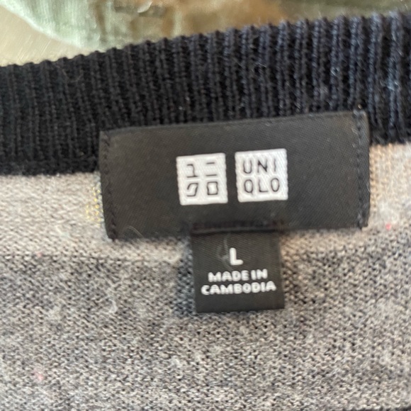 Uniqlo Mens Large Black 100% Wool Sweater - Picture 3 of 3